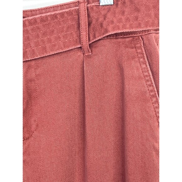 A New Day Rust Red Belted High Rise Straight Jeans Size 6 Fall Casual - Picture 6 of 7